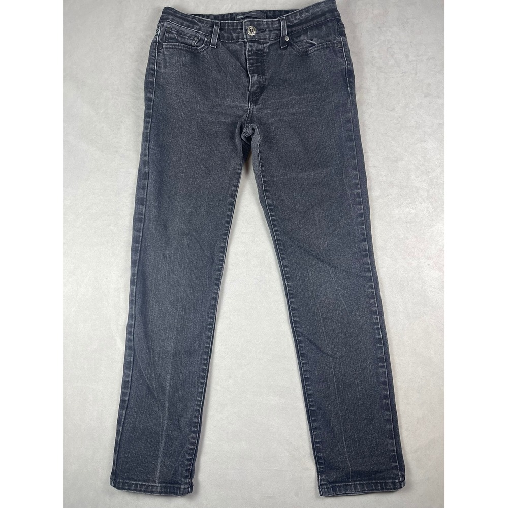 Levis Mid Rise Skinny Jeans Womens 31x32 Washed Black Denim 58575-0013